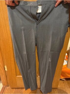 Joseph Abboud Men's Gray Dress Trousers